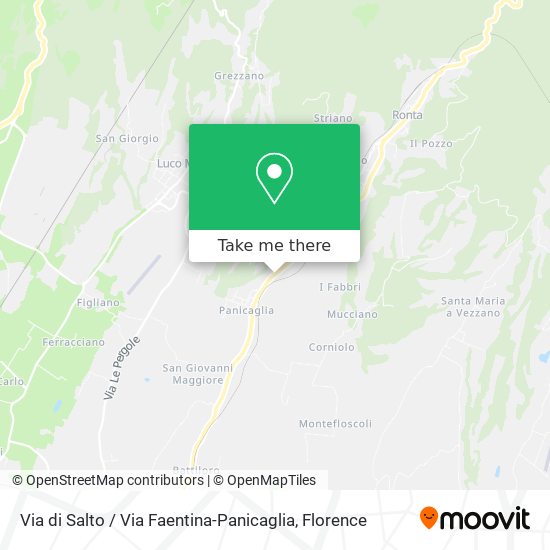 Via di Salto / Via Faentina-Panicaglia map