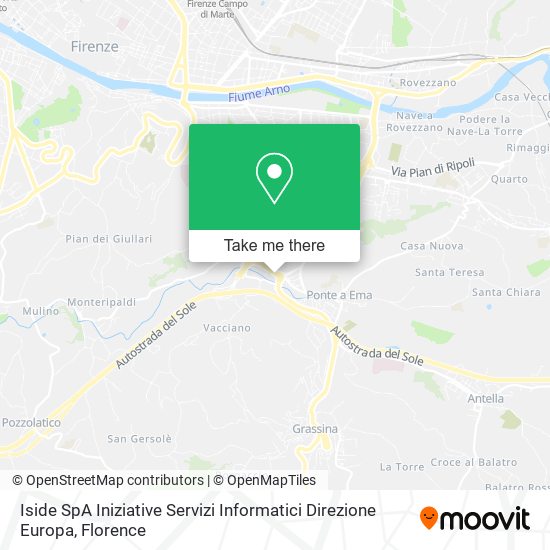 Iside SpA Iniziative Servizi Informatici Direzione Europa map