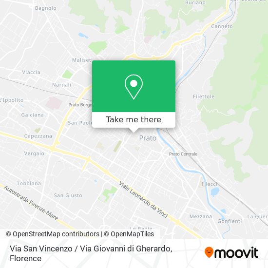 Via San Vincenzo / Via Giovanni di Gherardo map