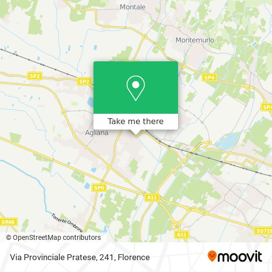 Via Provinciale Pratese, 241 map