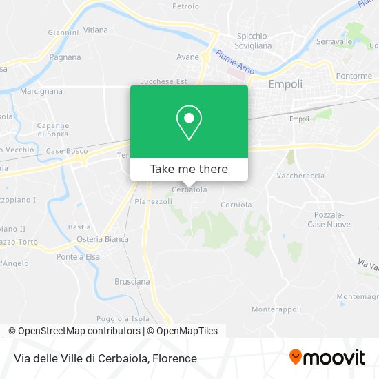 Via delle Ville di Cerbaiola map