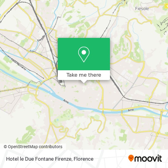 Hotel le Due Fontane Firenze map