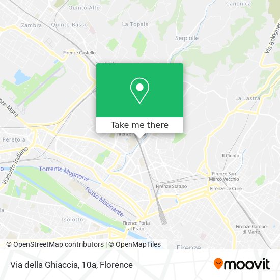 Via della Ghiaccia, 10a map