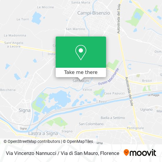 Via Vincenzo Nannucci / Via di San Mauro map