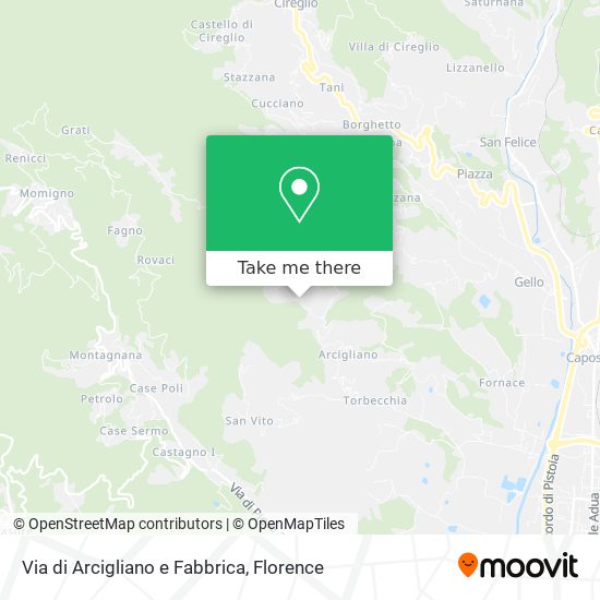 Via di Arcigliano e Fabbrica map