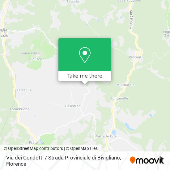 Via dei Condotti / Strada Provinciale di Bivigliano map
