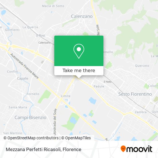 Mezzana Perfetti Ricasoli map