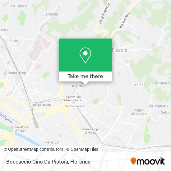 Boccaccio Cino Da Pistoia map