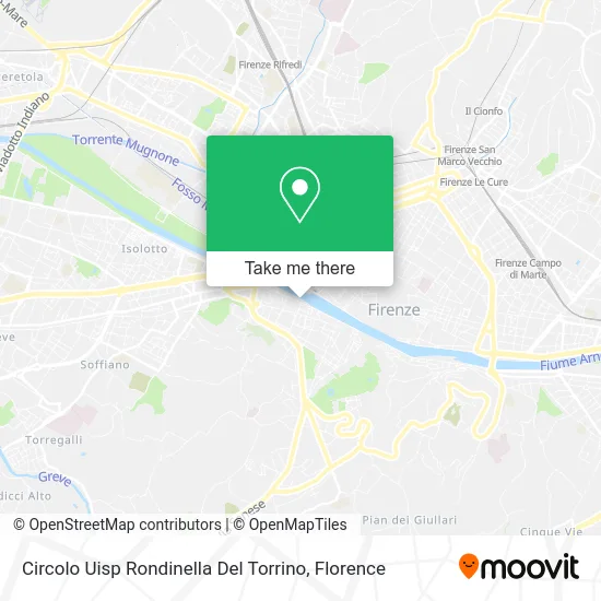 Rondinella del Torrino Uisp Club map
