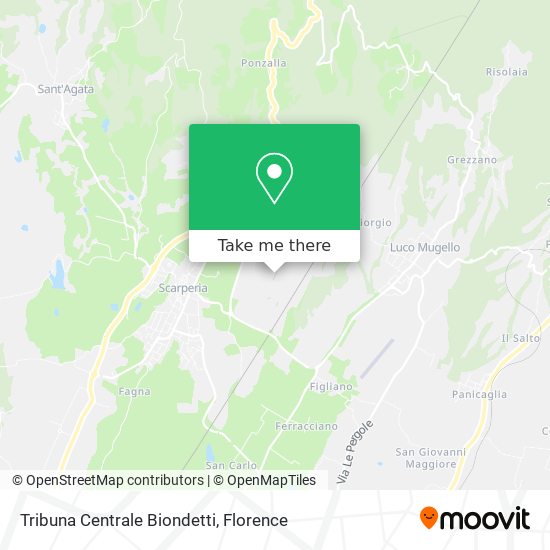 Tribuna Centrale Biondetti map