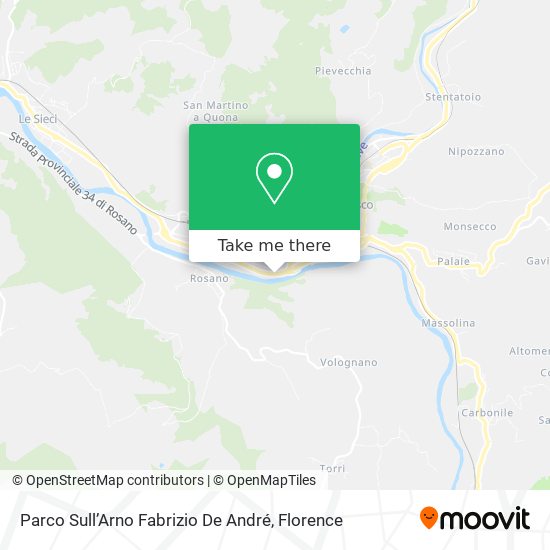 Parco Sull’Arno Fabrizio De André map