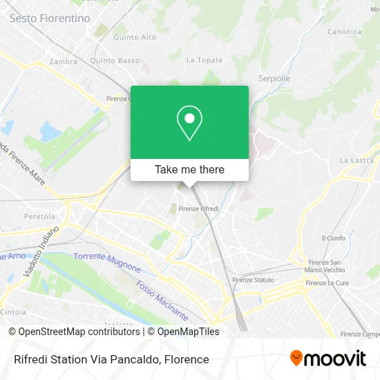 Rifredi Station Via Pancaldo map