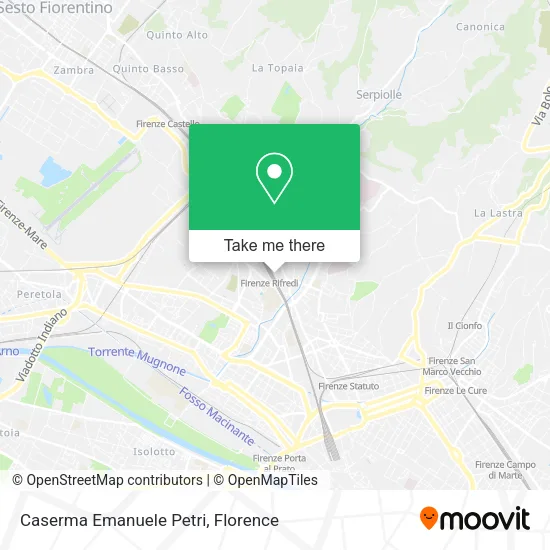 Caserma Emanuele Petri map