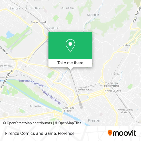 Firenze Comics and Game map