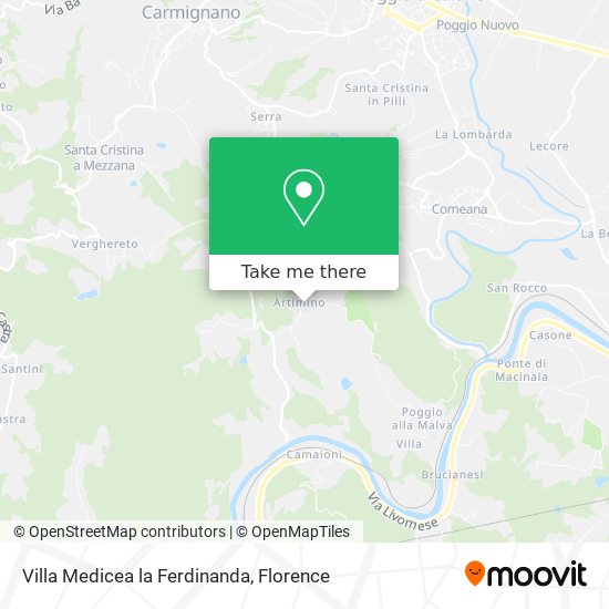 Villa Medicea la Ferdinanda map