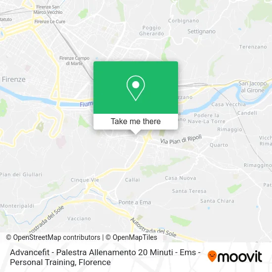 Advancefit - Palestra Allenamento 20 Minuti - Ems - Personal Training map