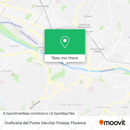 Oreficeria del Ponte Vecchio Firenze map