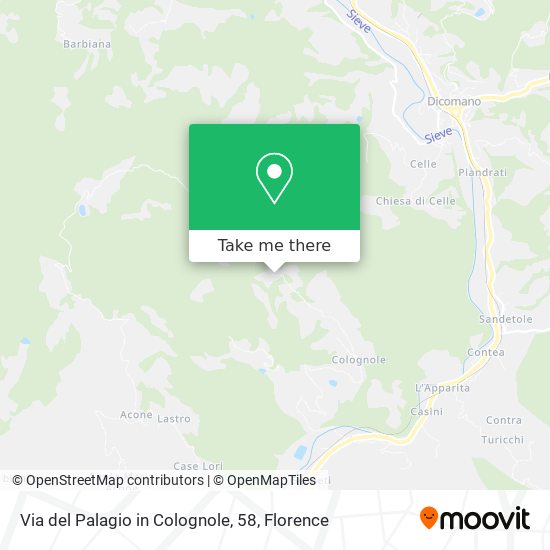 Via del Palagio in Colognole, 58 map