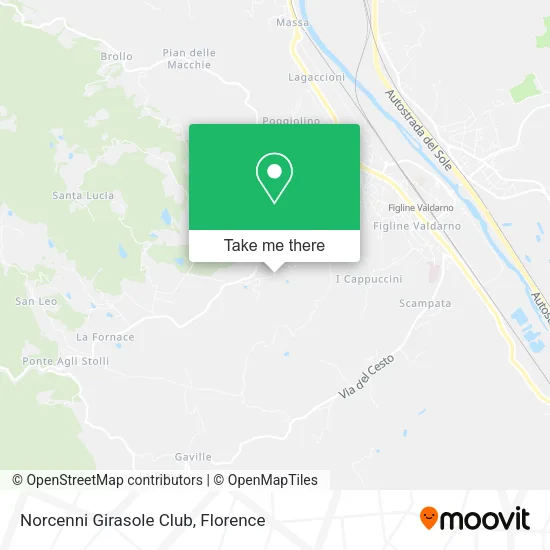 Norcenni Girasole Club map