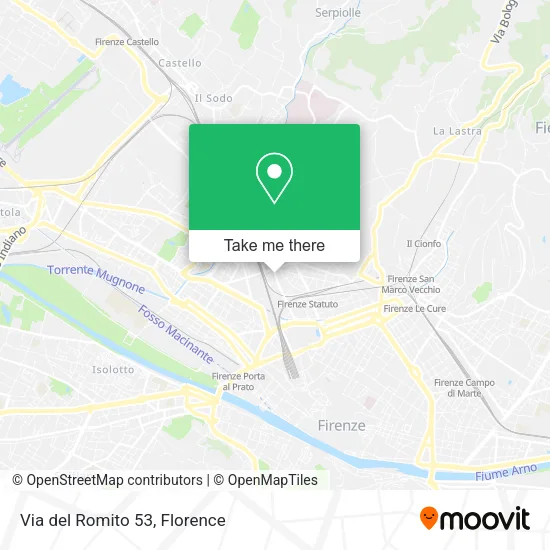 Via del Romito  53 map