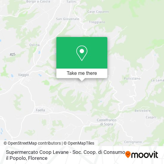 Supermercato Coop Levane - Soc. Coop. di Consumo il Popolo map