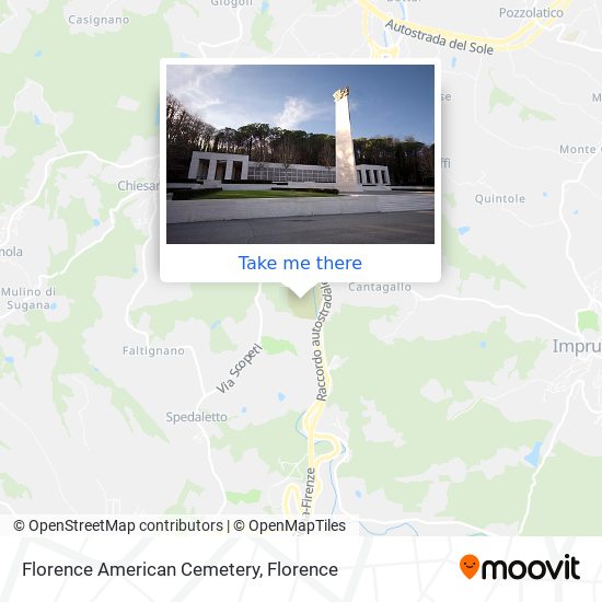 Florence American Cemetery map