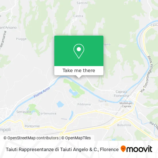 Taiuti Representatives by Taiuti Angelo & Co. map