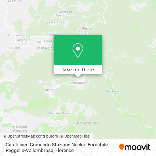 Carabinieri Comando Stazione Nucleo Forestale Reggello-Vallombrosa map