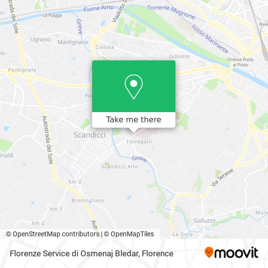 Florenze Service di Osmenaj Bledar map