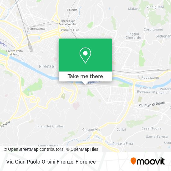 Via Gian Paolo Orsini Firenze map