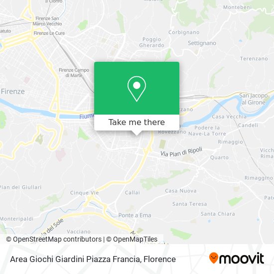 Area Giochi Giardini Piazza Francia map