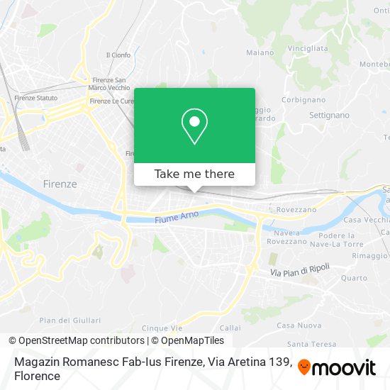 Magazin Romanesc Fab-Ius Firenze, Via Aretina 139 map