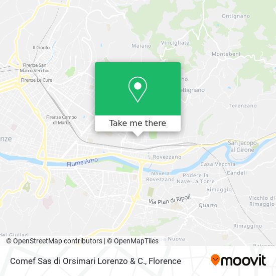 Comef Sas di Orsimari Lorenzo & C. map