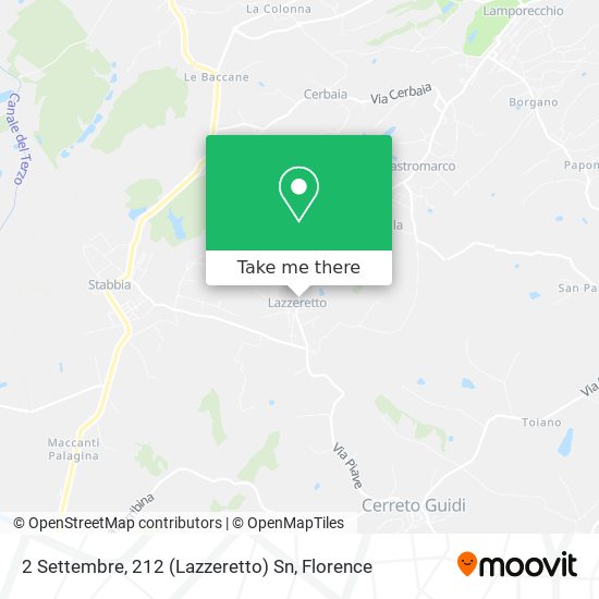 2 Settembre, 212 (Lazzeretto) Sn map