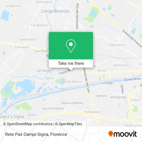 Rete Pas Campi-Signa map
