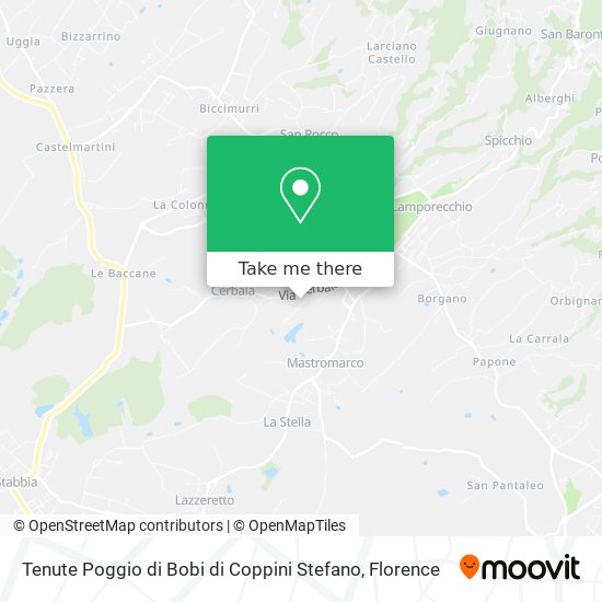 Tenute Poggio di Bobi di Coppini Stefano map