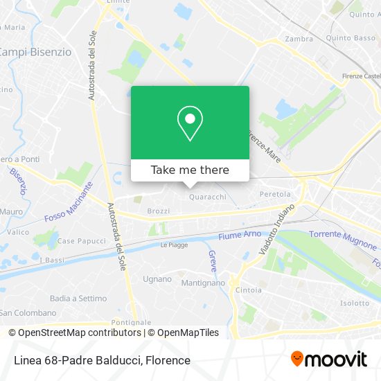 Linea 68-Padre Balducci map