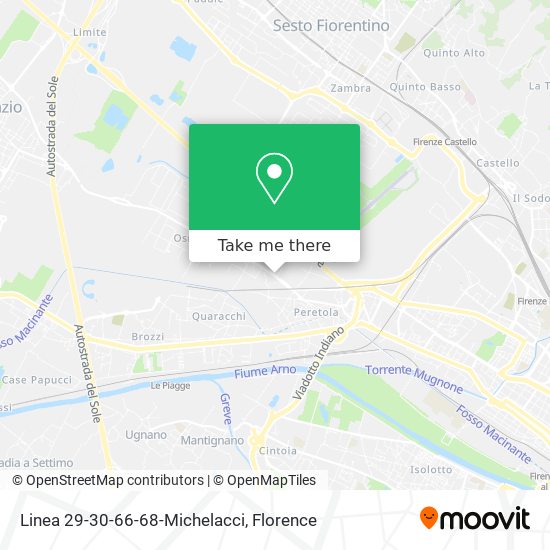 Linea 29-30-66-68-Michelacci map