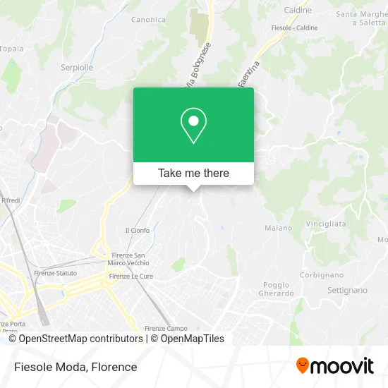 Fiesole Moda map