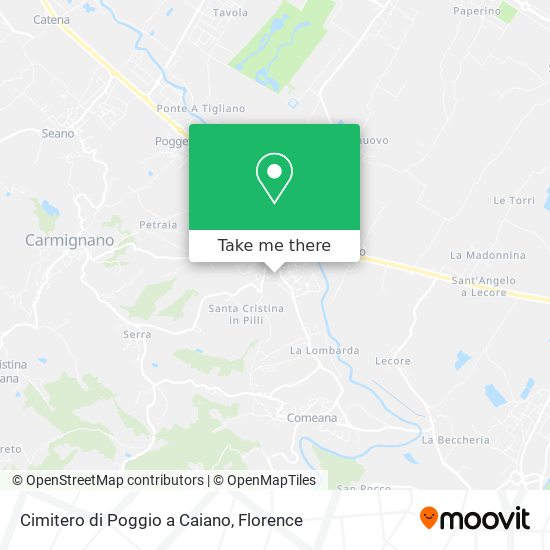 Cimitero di Poggio a Caiano map