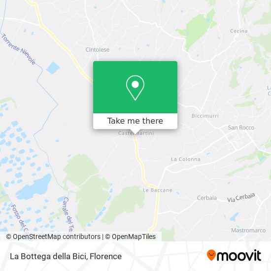 How to get to La Bottega della Bici in Larciano by Bus or Train?