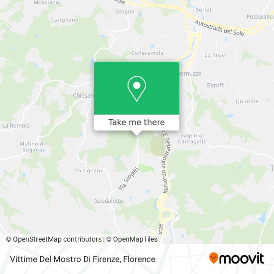 Vittime Del Mostro Di Firenze map