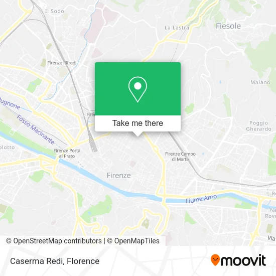 Caserma Redi map