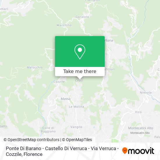 Ponte Di Barano - Castello Di Verruca - Via Verruca - Cozzile map