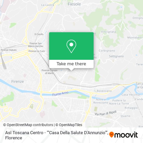 Asl Toscana Centro - ""Casa Della Salute D'Annunzio"" map
