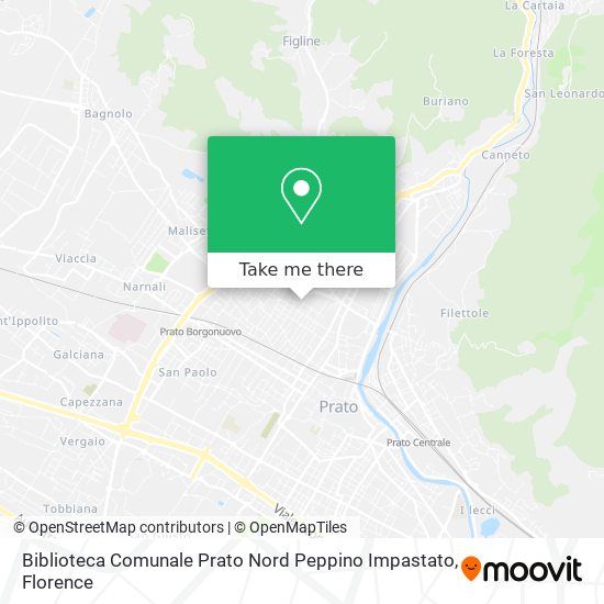 Biblioteca Comunale Prato Nord Peppino Impastato map