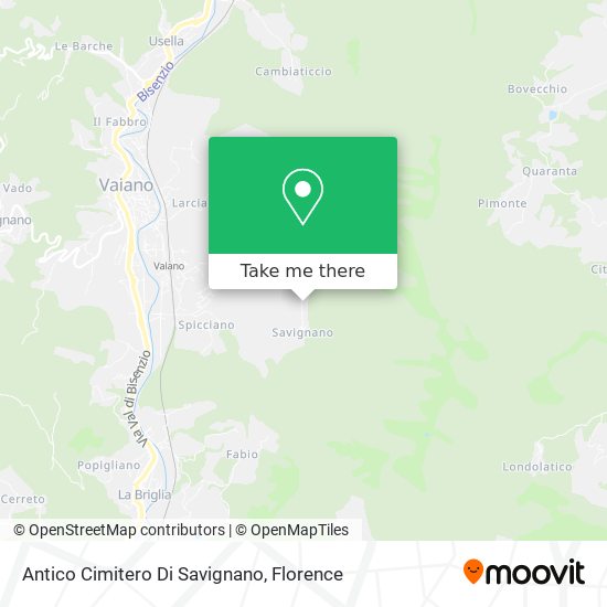 Antico Cimitero Di Savignano map
