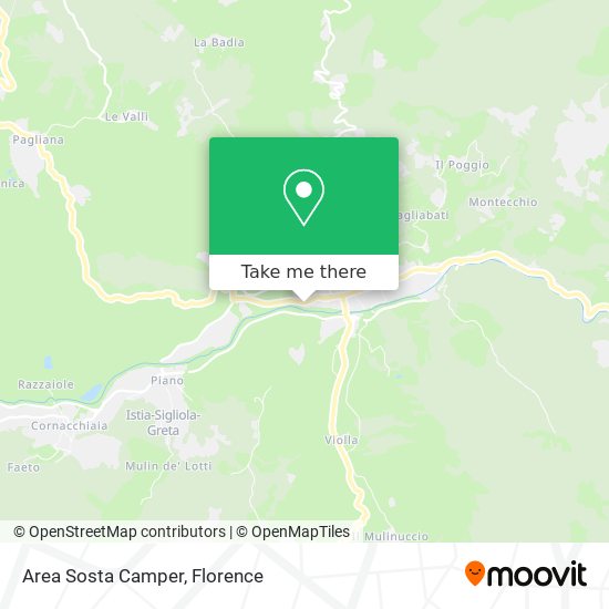 Area Sosta Camper map