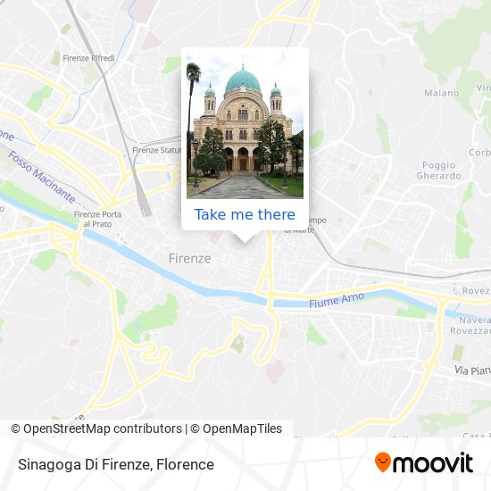 Sinagoga Di Firenze map