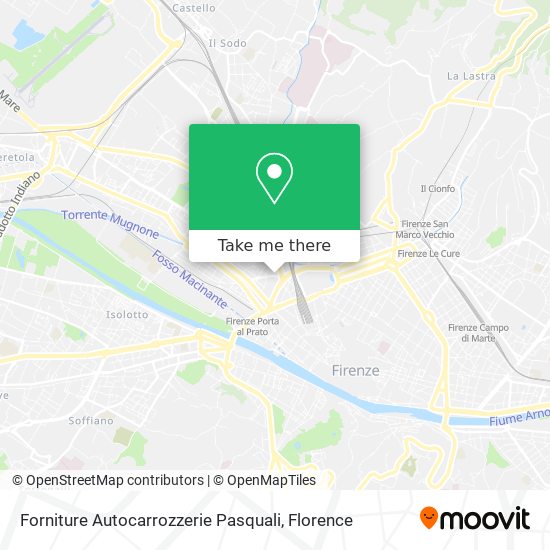Forniture Autocarrozzerie Pasquali map